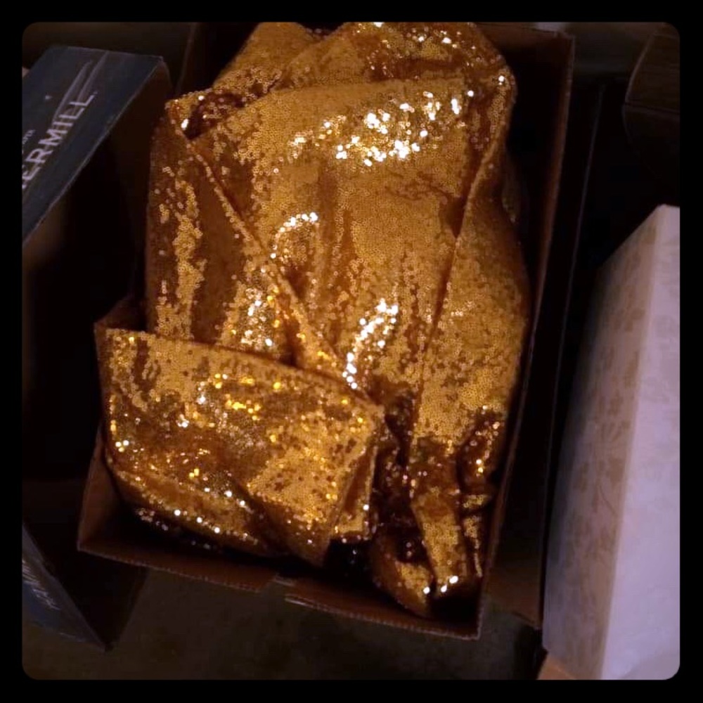 Large gold tablecloths